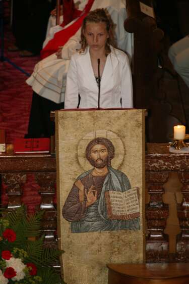 Firmung mit Abt P. Berthold und Prälat Vögt um 8h