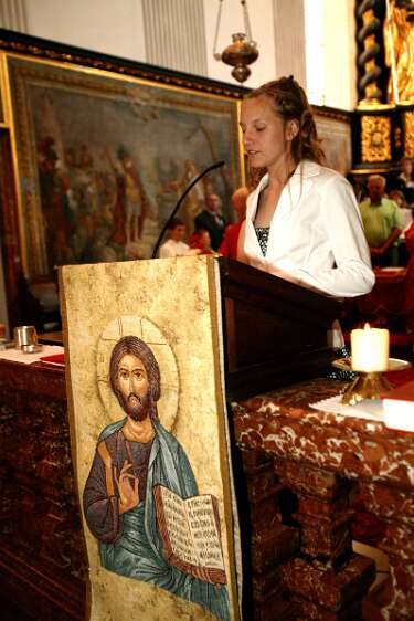 Firmung mit Abt P. Berthold und Prälat Vögt um 8h