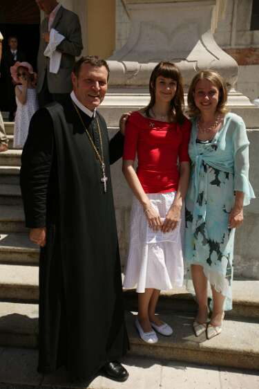 Firmung mit Abt P. Berthold und Prälat Vögt um 10:30h