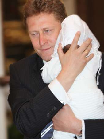 Taufe von Alexander Christian Drumeva-Maierhofer mit P.Gerhard Ellinger