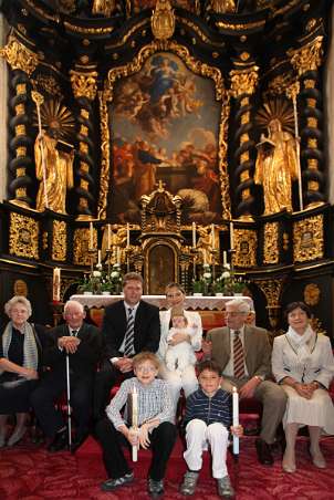 Taufe von Alexander Christian Drumeva-Maierhofer mit P.Gerhard Ellinger