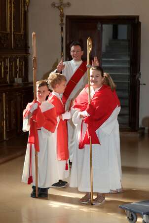 Firmung mit Abt Petrus und Altabt Berthold