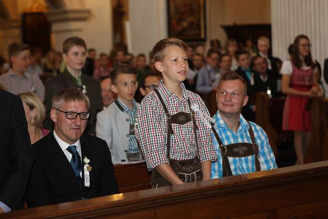 Firmung mit Abt Petrus und Altabt Berthold