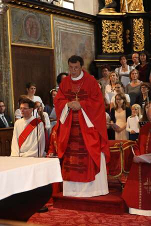 Firmung mit Abt Petrus und Altabt Berthold