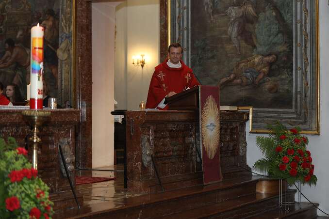 Firmung mit Abt Petrus und Altabt Berthold