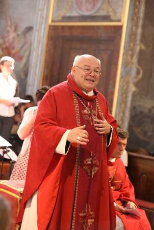 Firmung mit Abt Petrus und Altabt Berthold