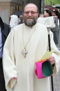 Feierliche Benediktion des Abtes Maximilian Heim Abt Michael Prohazka von Stift Geras .