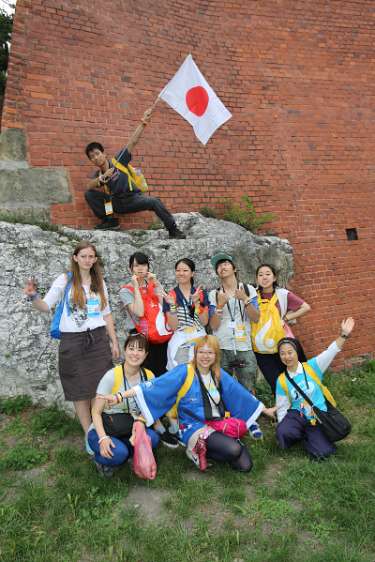 WeltJugendTag Krakau 2016 Japanische Pilger erobern den Wawel. :)