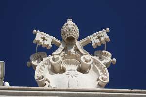 1. kroatische Votiv-Radwallfahrt nach Rom Papst Wappen in 